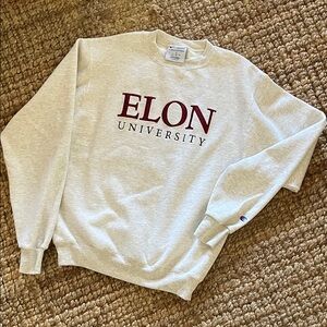 Champion Cream Elon University Crewneck Sweatshirt